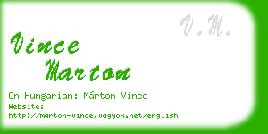 vince marton business card